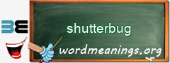 WordMeaning blackboard for shutterbug